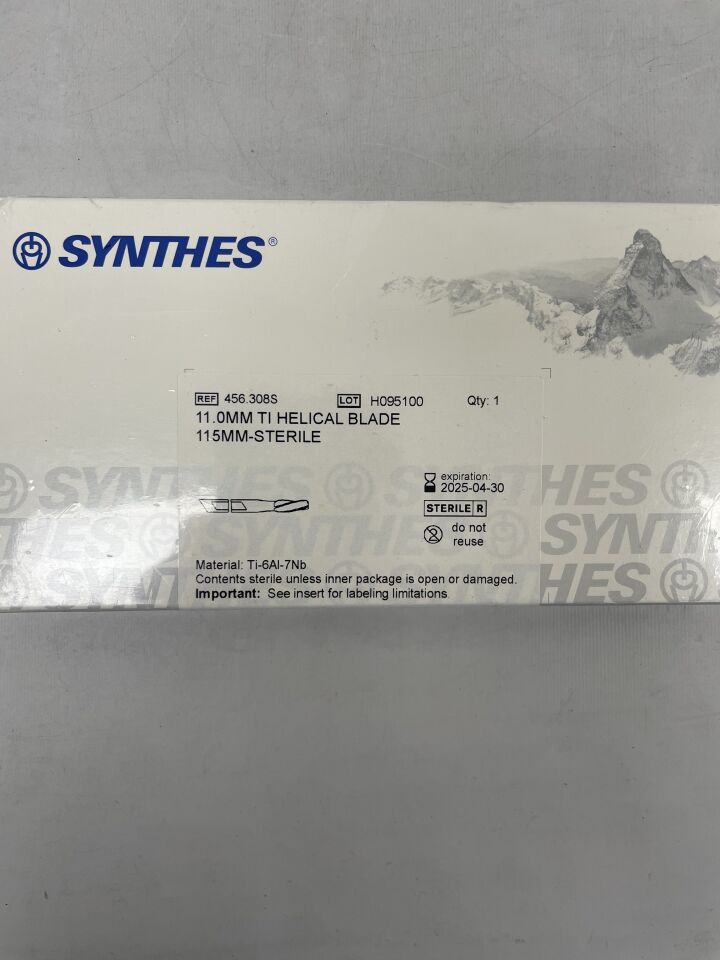 456.308S - SYNTHES - 11.0mm ti helical blade 115mm-sterile, (BX/1) - ( Expiry Date: 2025-04-30 )