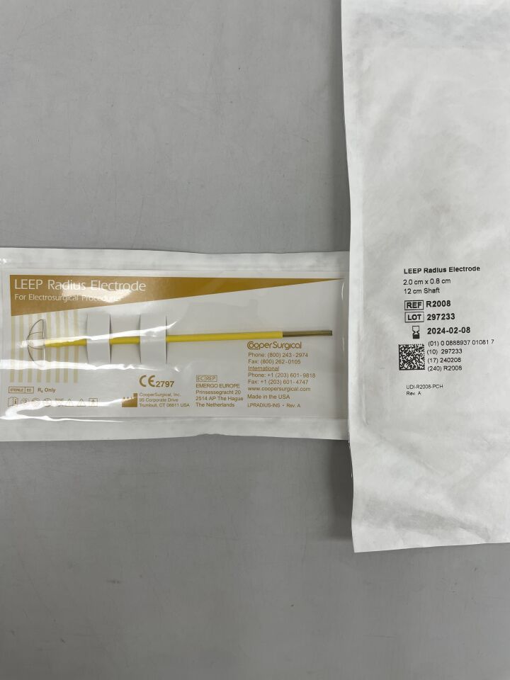 R2008 - COOPER SURGICAL - LEEP Radius Electrode 2cm x 0.8cm, 12cm Shaft, (EA) - ( Expiry Date: 2024-02-08 )
