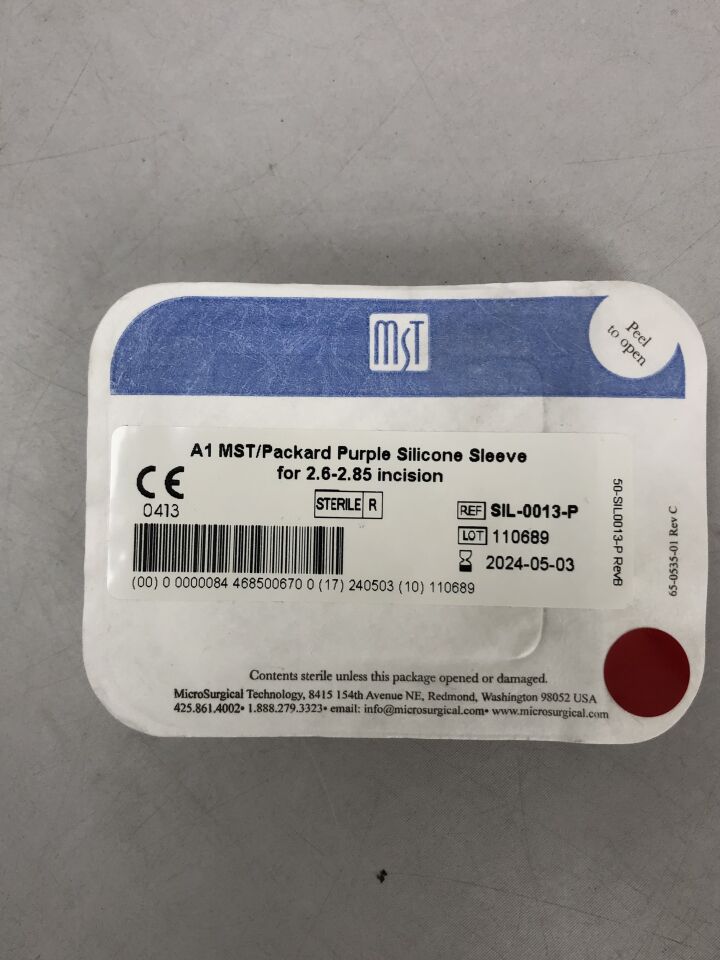 SIL-0013-P - MST - A1 Packard Purple Silicone Sleeve for 2.6-2.85 incision, (EA) - ( Expiry Date: 2024-05-03 )