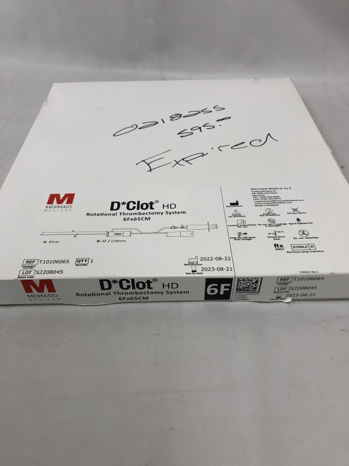 T10106065 - MERMAID - DCLOT HD Rotational Thrombectomy System, 6F X 65cm, (BX/1) - ( Expiry Date: 2023-08-21 )
