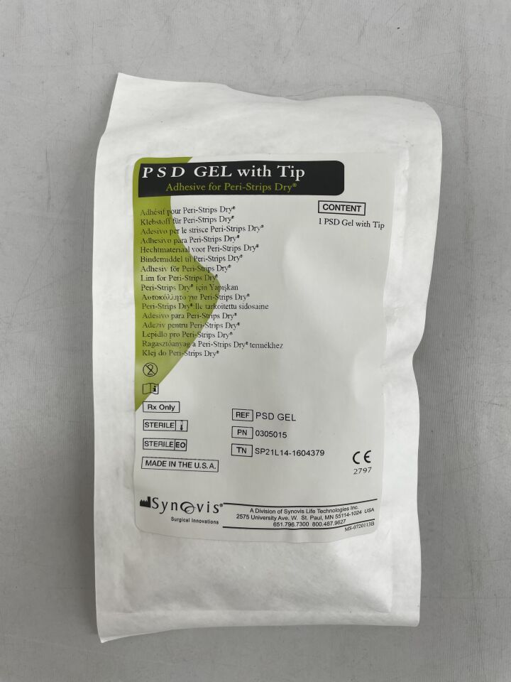 PSDGEL3PKWTIPS - SYNOVIS - PSD GEL Adhesive for Peri-Strip Dry, PSD Gel with Tip, (EA) - ( Expiry Date: 2023-02-23 )