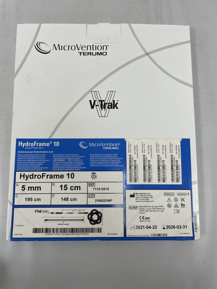 7110-0515 - TERUMO - 微型通風水力框架 10 框架線圈 5mm x 10cm,(BX/1)-(有效期限:2026-03-31)