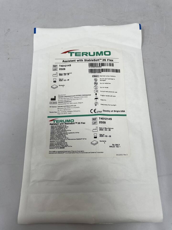 T401214S - 泰爾茂 - 帶穩定軟化技術的輔助配件,3S Flex,(EA)-(有效期至:2025-02-28)