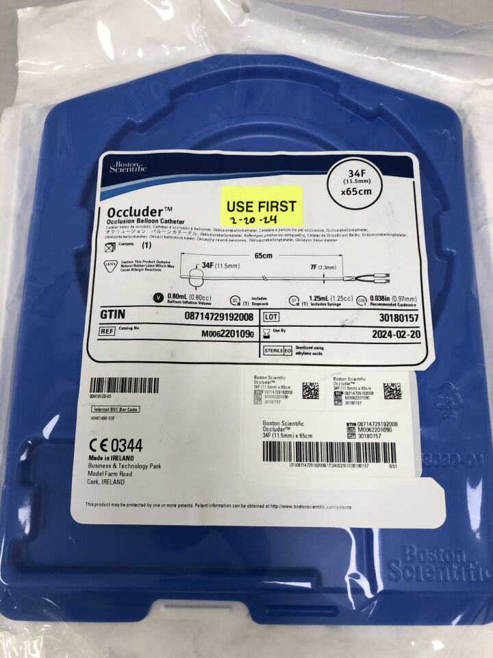 220109 - BOSTON SCIENTIFIC - Occlusion Balloon Catheter 34F x 65cm, () - ( Expiry Date: 2024-02-20 )