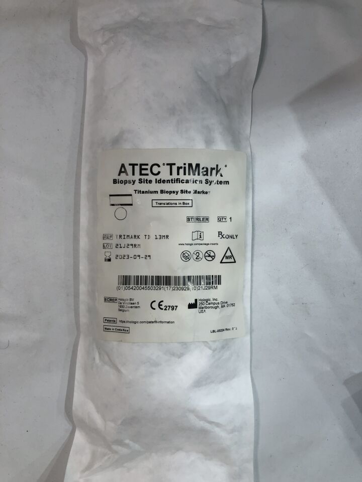 TRIMARK TD 13MR - HOLOGIC - ATEC TriMark Biopsy Site Identification System, Titanium, Site Marker, (EA) - ( Expiry Date: 2023-09-29 )