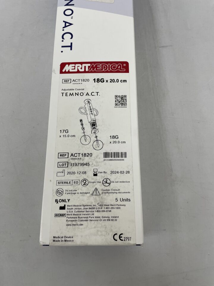 ACT1820/B - MERIT MEDICAL - CorVocet Biopsy System 18Gx20cm , () - ( Expiry Date: 2024-02-28 )