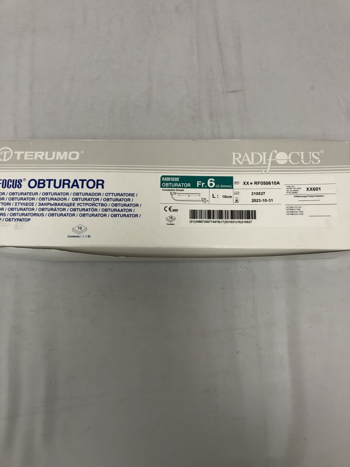 XX601 - TERUMO - Radifocus Obturator, 6F x 10cm, (BX/10) - ( Expiry Date: 2023-10-31 )