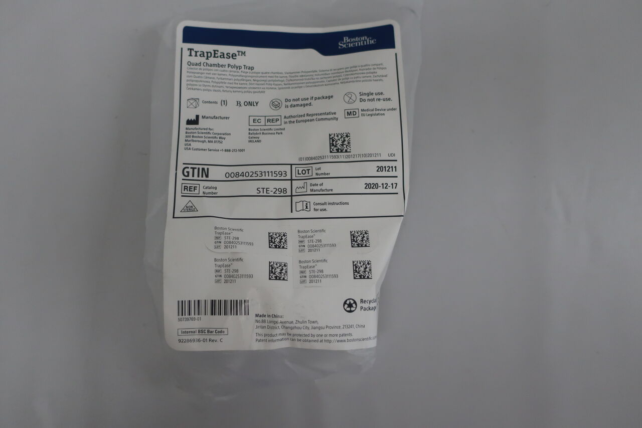 STE-298 - BOSTON SCIENTIFIC - TrapEase Quad Chamber Polyp Trap, () - ( Expiry Date: 2023-02-28 )