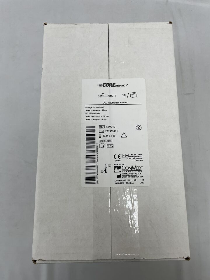 CD7212 - CONMED - CO2 Insufflation Needle, 14G, 120mm, (BX/10) - ( Expiry Date: 2024-03-09 )