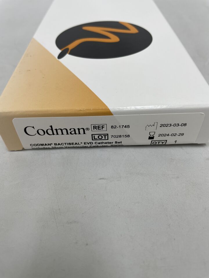 821745 - INTEGRA - codman bactiseal evd catheter set, (BX/1) - ( Expiry Date: 2024-02-29 )