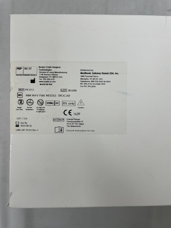 PK1012 - MEDTRONIC - Pedicle Access Needle- NIM NAV PAK Needle Trocar, (BX/1) - ( Expiry Date: 2024-08-25 )