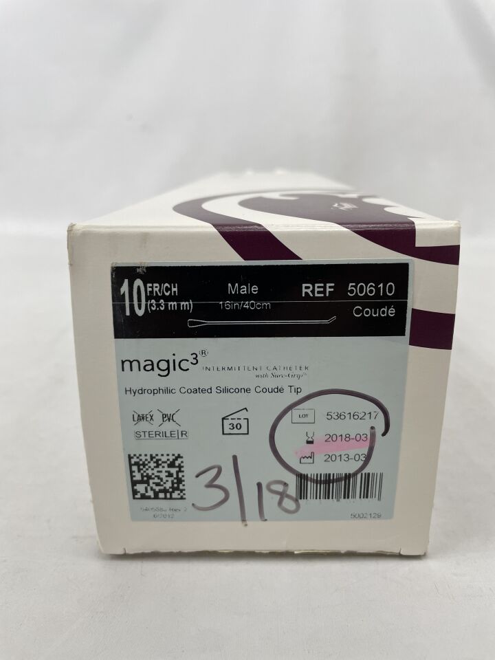 50610 - BARD - MAGIC3 Intermittent Catheter, 10Fr, 40cm, (BX/30) - ( Expiry Date: 2018-03-28 )