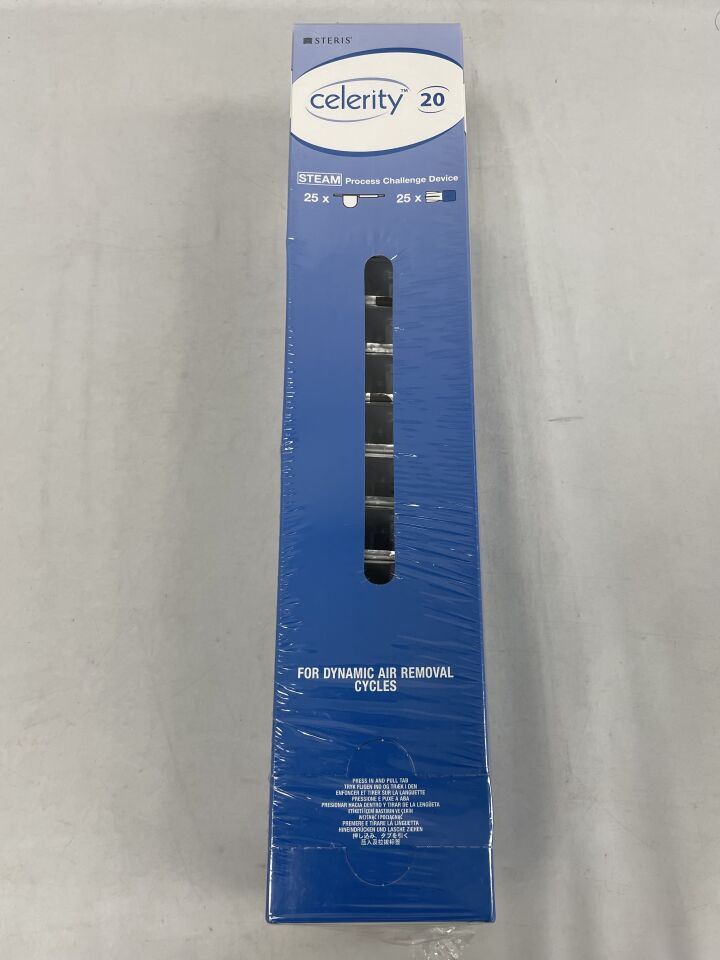 LCB053 - STERIS - celerity 20 steam flush pressure pulse process challenge device (25 pack & 25 controls), (BX/25) - ( Expiry Date: 2024-04-15 )