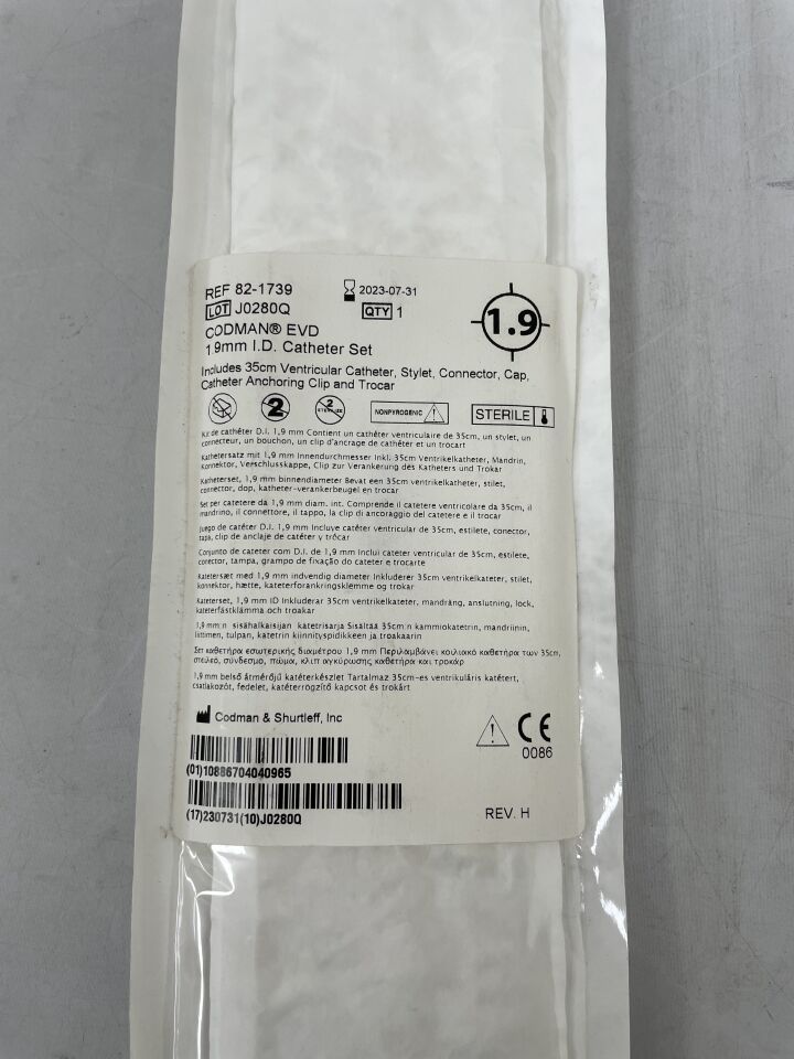 82-1739 - CODMAN - Codman EVD Catheter Set with Barium Stripe, (EA) - ( Expiry Date: 2023-07-31 )