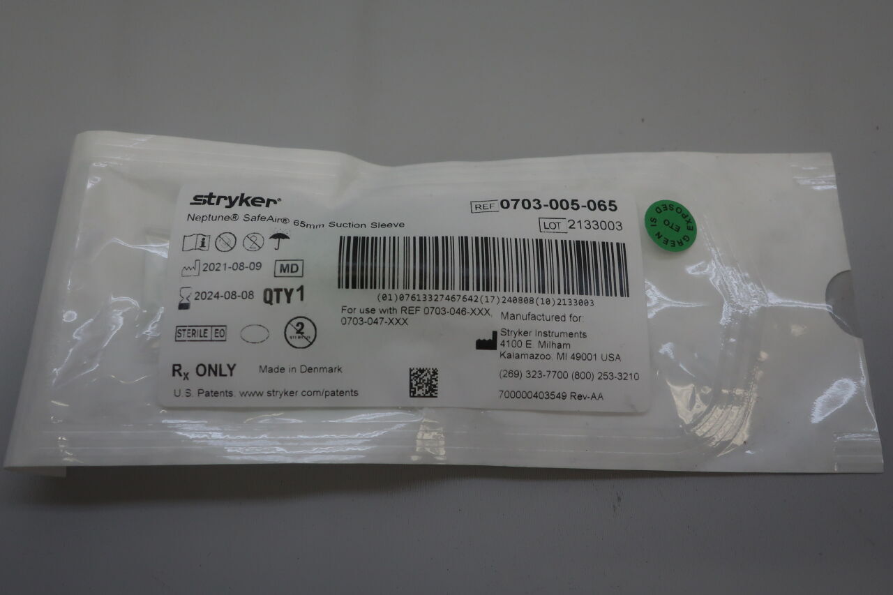 0703-005-065 - STRYKER - Neptune E-SEP 165mm Suction Sleeve, () - ( Expiry Date: 2024-08-08 )