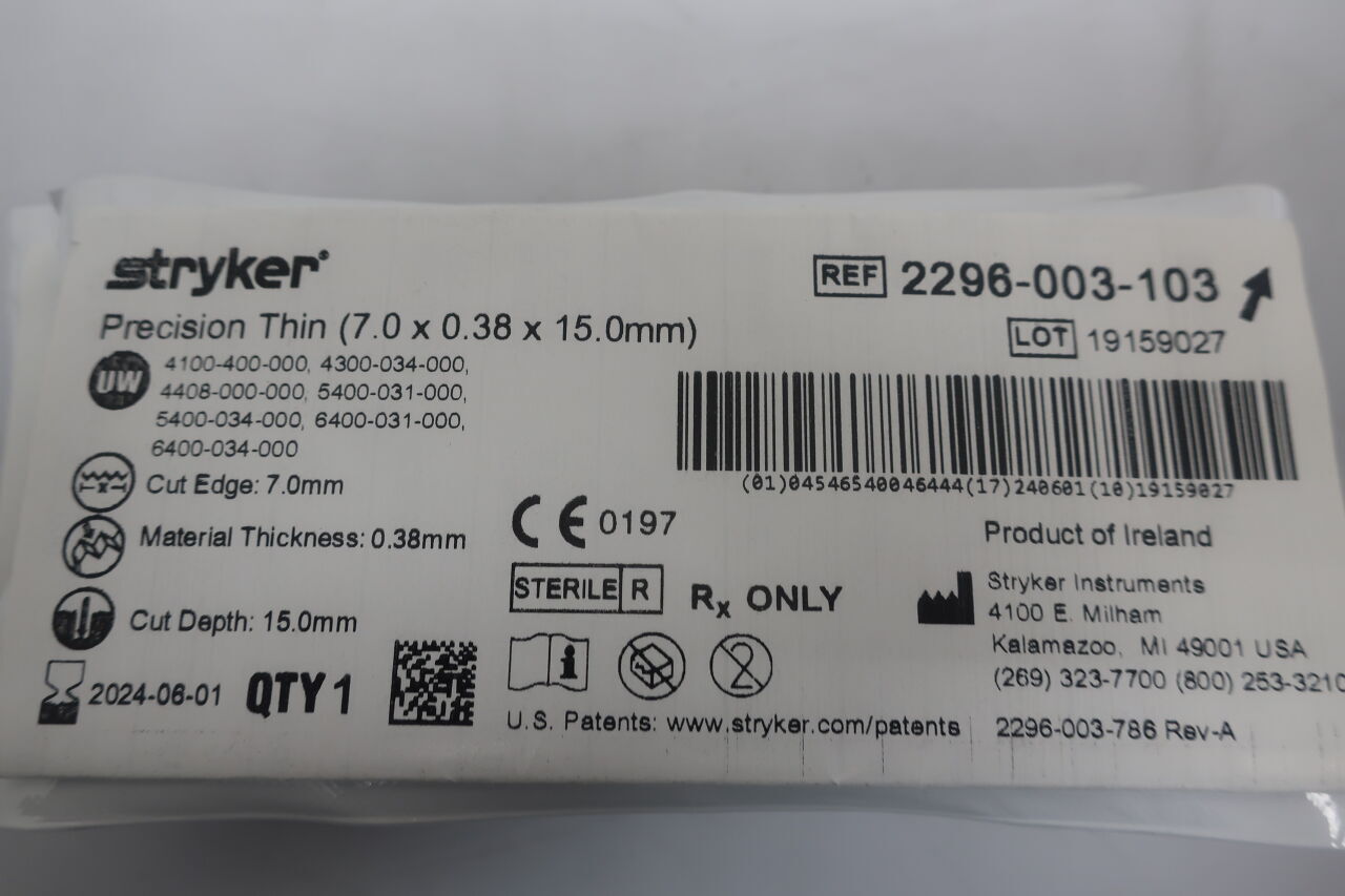 2296-003-103 - STRYKER - PRECISION THIN , (EA) - ( Expiry Date: 2024-06-01 )
