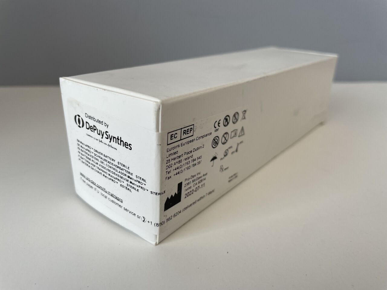 05.000.021S - SYNTHES - MatrixPRO Driver Battery Pack, Sterile, (EA) - ( Expiry Date: 2024-06-30 )
