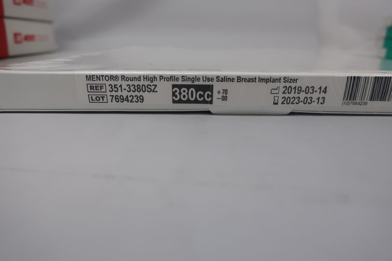 351-3380SZ - MENTOR - Round High Profile Saline Breast Implant Sizer, 380cc, (BX/1) - ( Expiry Date: 2024-03-23 )