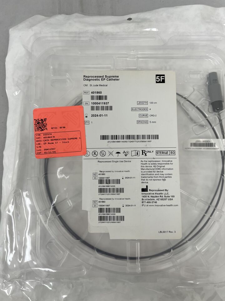 401860REP - INNOVATIVE HEALTH - ST. JUDE Supreme Diagnostic EP Catheter, 5F, (EA) - ( Expiry Date: 2024-01-11 )