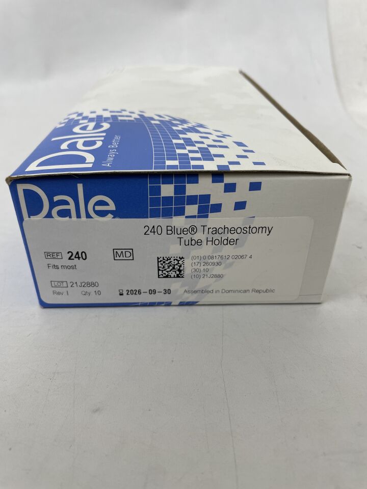 240 - DALE MEDICAL - Tracheostomy Tube Holder w/ Moisture Repellent Neckband, (BX/10) - ( Expiry Date: 2026-09-30 )