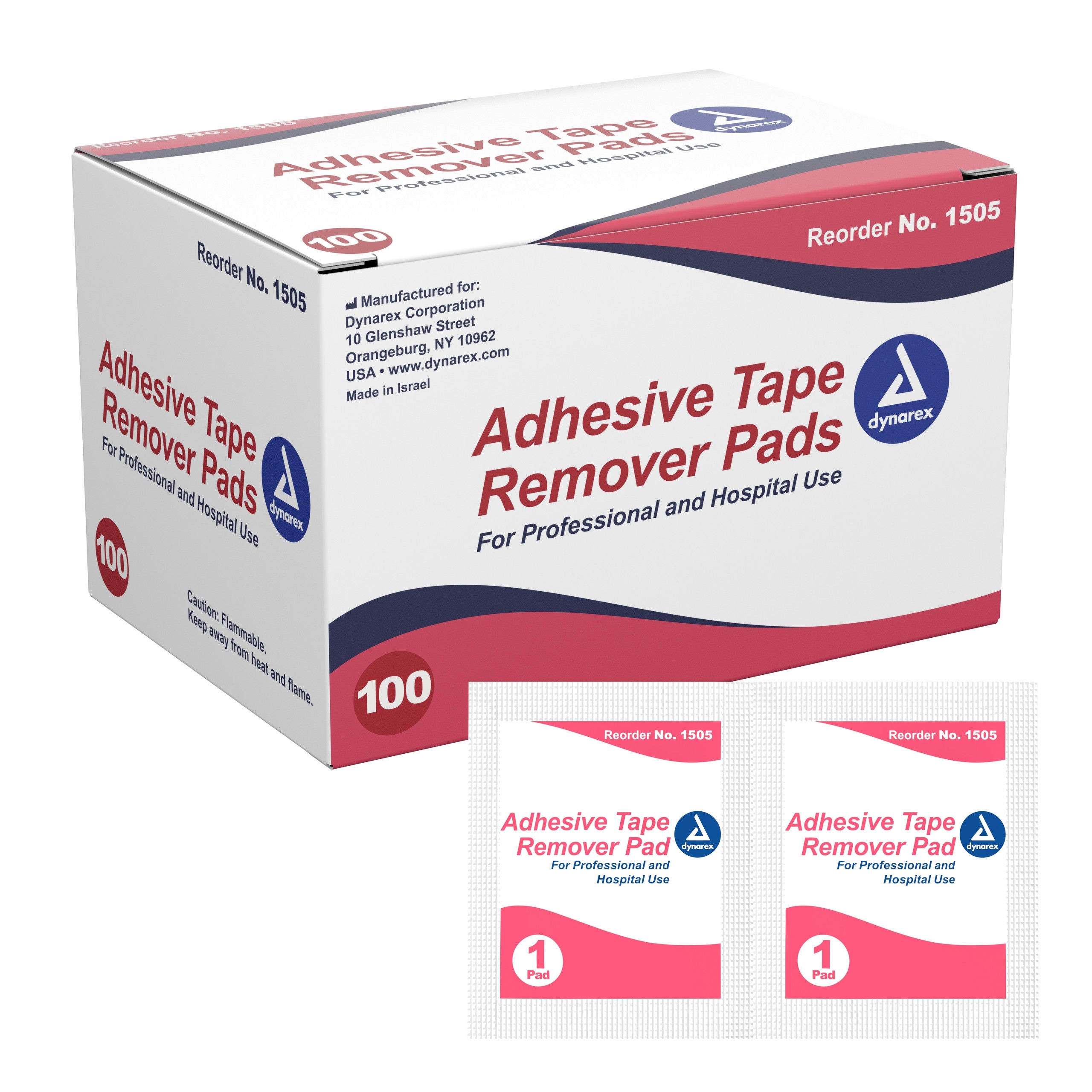 58864 - Dynarex - Adhesive Remover Wipe Alcohol Based, 1505, Case of 1000, (CS)