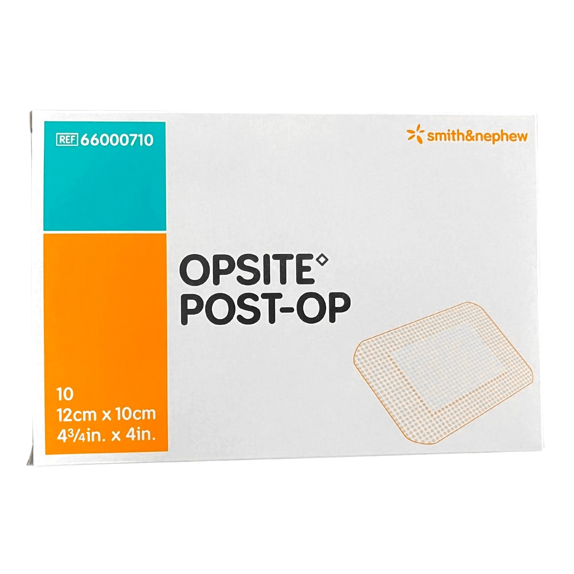 444088 - OpSite - OpSite Post Op Transparent Film Dressing with Pad 4 X 4-3/4 Inch 3 Tab Delivery Rectangle Sterile, 66000710, Case of 100, (CS)