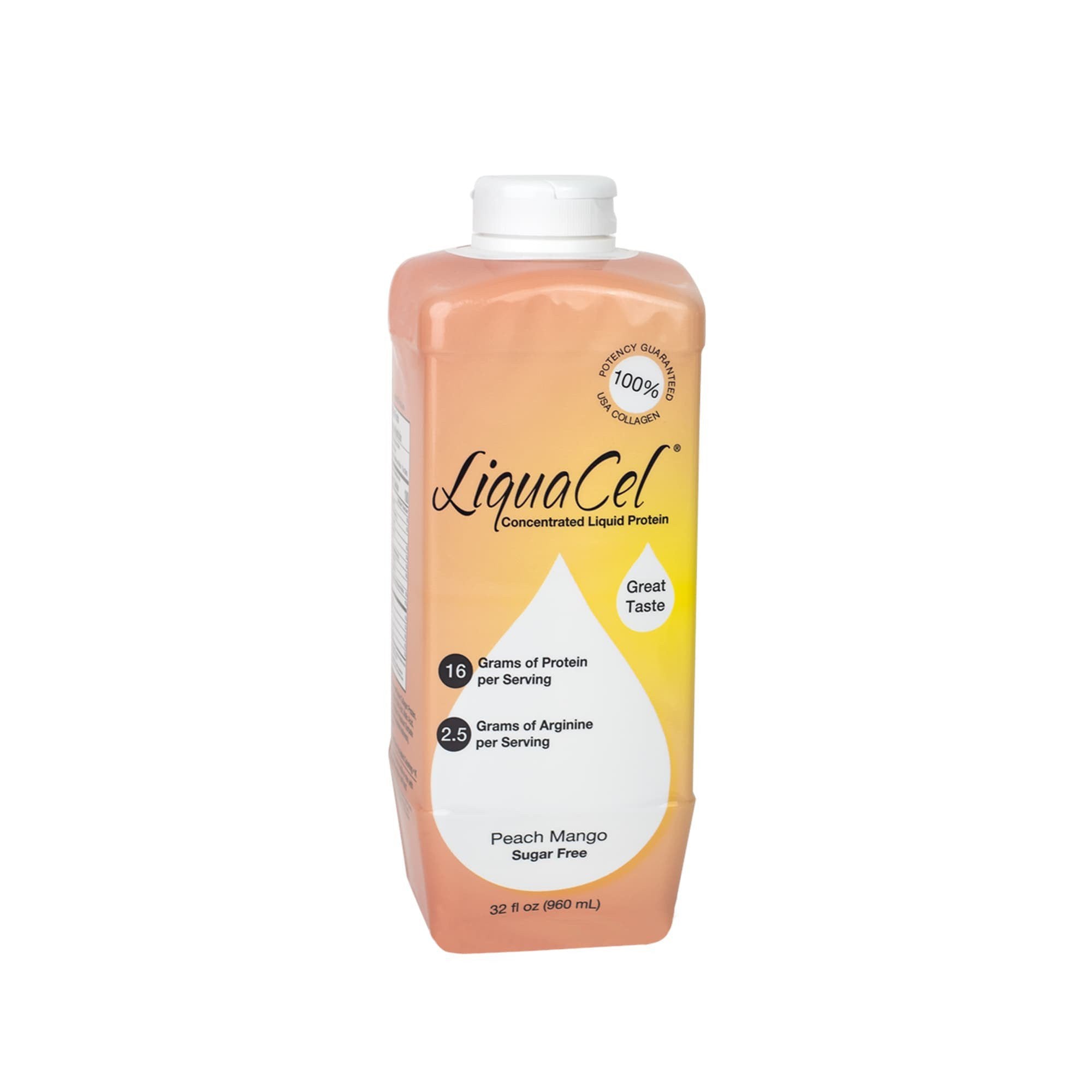 943255 - LiquaCel - LiquaCel Oral Supplement Peach Mango Flavor Liquid 32 oz. Bottle, GH-87, Case of 6, (CS)