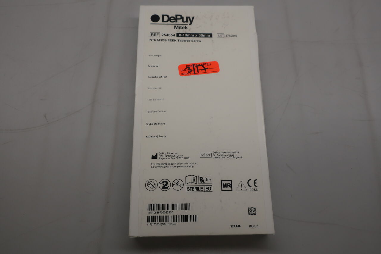 254654 - DEPUY - INTRAFIX PEEK Tapered Screw, 8-10mm x 30mm, (BX/1) - ( Expiry Date: 2024-04-30 )
