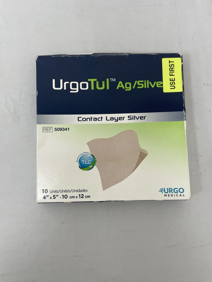 509341 - URGO MEDICAL - UrgoTul Cintact Layer Silver, 10x12cm, (BX/10) - ( Expiry Date: 2023-10-31 )