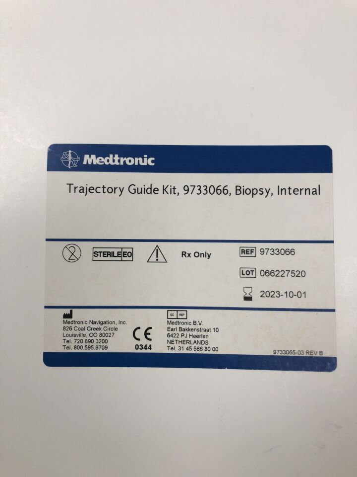 9733066 - MEDTRONIC - Biopsy Trajectory Guide Kit, Internal, () - ( Expiry Date: 2023-10-01 )