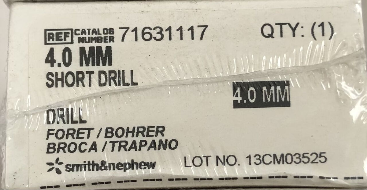71631117 - SMITH & NEPHEW - Short Drill, 4.0mm, (BX/1)