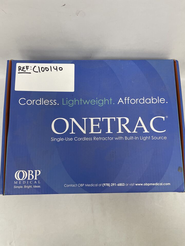 C100140 - OBP - ONETRAC Surgical Retractor - Cordless Retractor w / LED, 90 mm x 22 mm, (BX/1) - ( Expiry Date: 2020-10-29 )