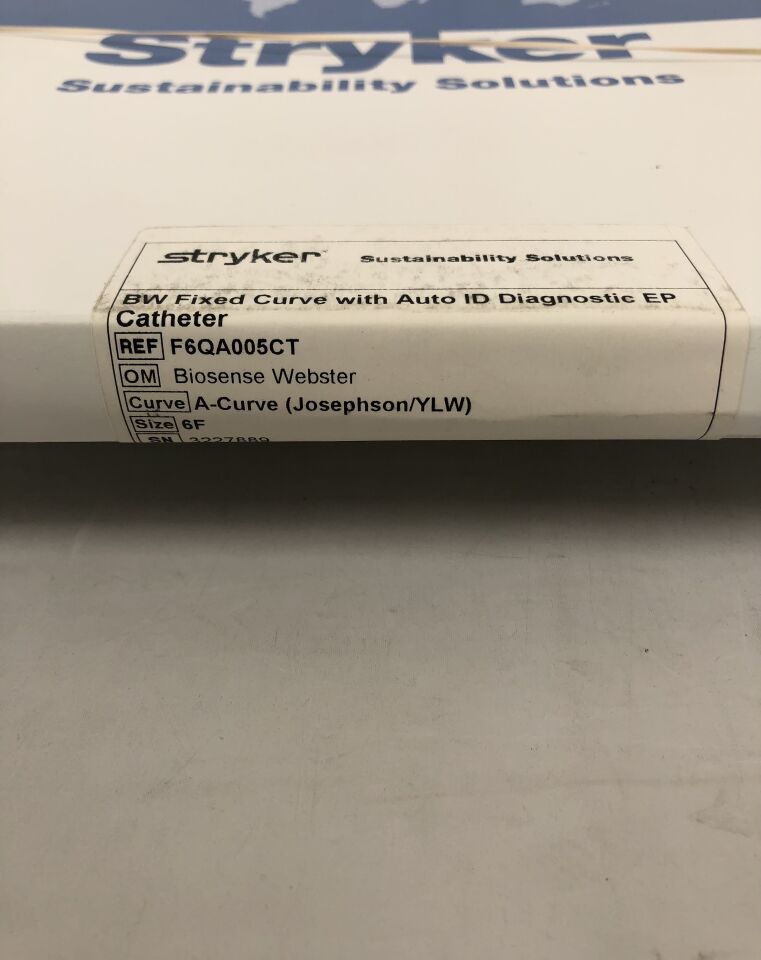 F6QA005CT - STRYKER - Reprocessed Biosense Webster Fixed Curve with Auto ID Diagnostic EP Catheter, 6F, (BX/1) - ( Expiry Date: 2023-05-17 )