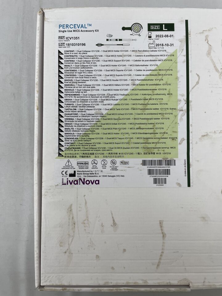 ICV1351 - SORIN - Perceval S Single Use MICS Accessory Kit, L, (BX/1) - ( Expiry Date: 2022-08-01 )
