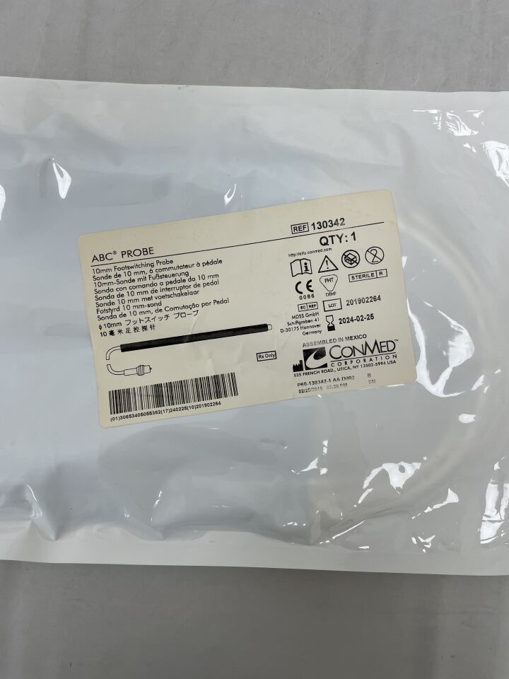 130342 - CONMED - abc 10mm footswitching probe, (EA) - ( Expiry Date: 2024-02-25 )