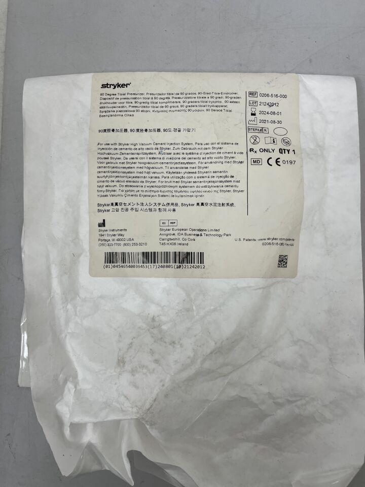 0206-516-000 - STRYKER - 90° tibial pressurizer, () - ( Expiry Date: 2024-08-01 )