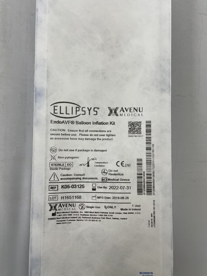 K05-03125 - MERIT MEDICAL - EndoAVF Balloon Inflation Kit, (EA) - ( Expiry Date: 2022-07-31 )