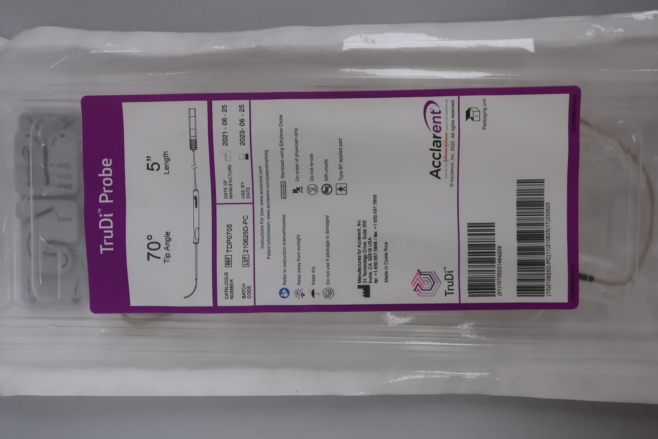 TDP0705 - ACCLARENT - TruDi Probe, 70 Degree, 5" length, (EA) - ( Expiry Date: 2023-06-25 )