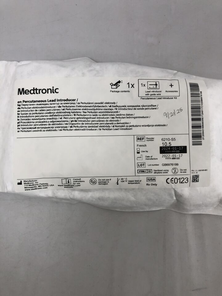 6210-S5 - MEDTRONIC - Percutaneous Lead Introducer 10.5Fr, (EA) - ( Expiry Date: 2023-12-14 )