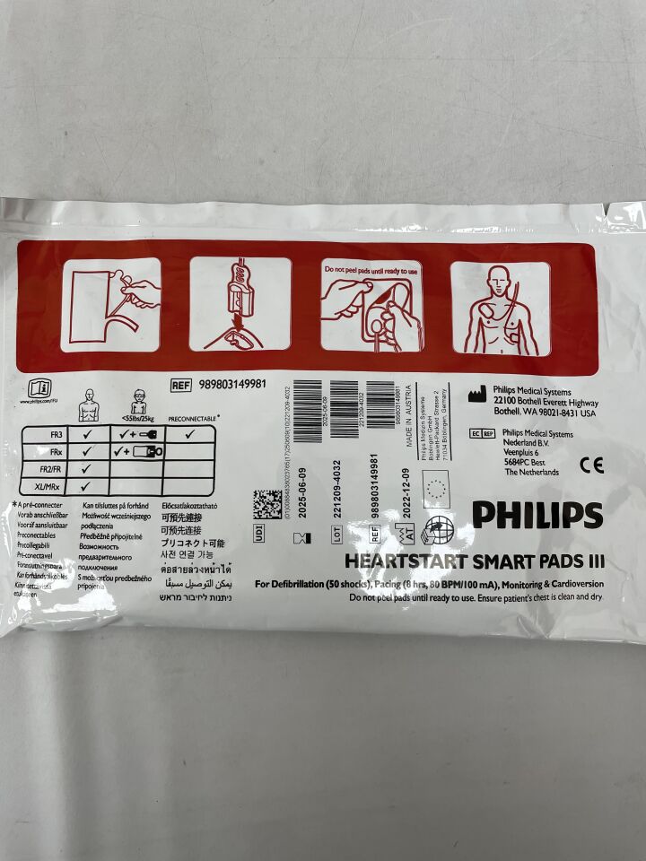 989803149981 - PHILIPS - HeartStart FRx SMART Pads III, (EA) - ( Expiry Date: 2025-06-09 )