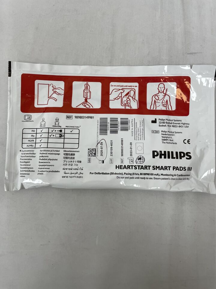 989803149981 - PHILIPS - HeartStart FRx SMART Pads III, (EA) - ( Expiry Date: 2025-07-09 )