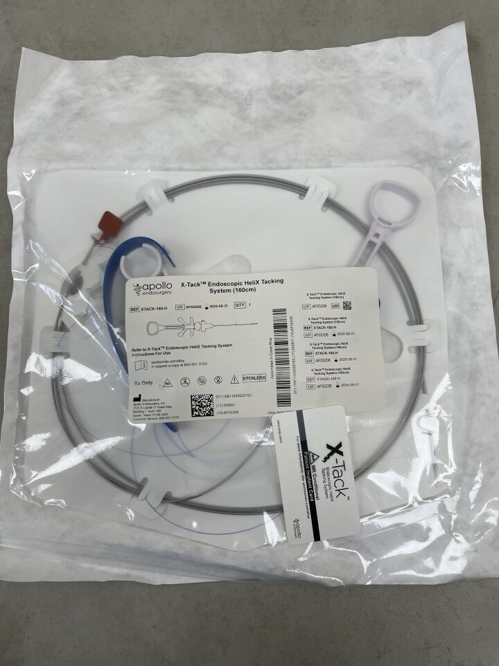 XTACK-160-H - APOLLO ENDOSURGERY - X-Tack Endoscopic HeliX Tacking System - 160cm, () - ( Expiry Date: 2023-02-15 )