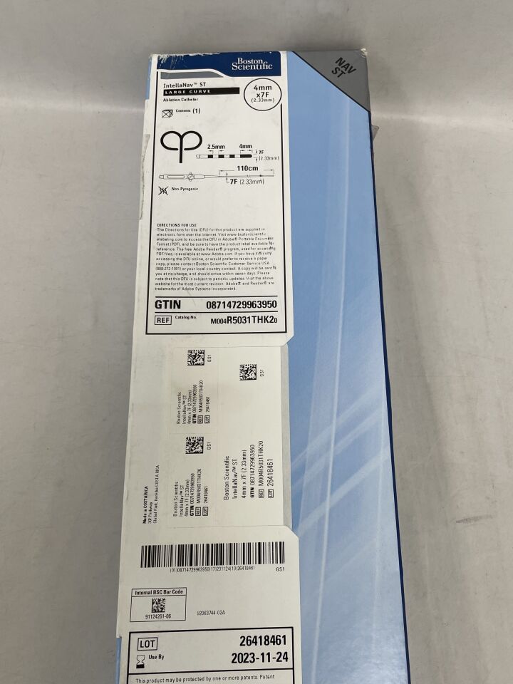 R5031THK2 - BOSTON SCIENTIFIC - INTELLANAV ST Ablation Catheter, 4mm x 7F, (M004R5031THK20), (BX/1) - ( Expiry Date: 2023-11-24 )