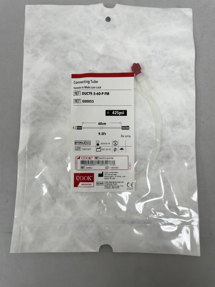 G00053 - COOK - Connecting Tube, Female to Male Luer Lock, 9.5F x 60cm, () - ( Expiry Date: 2024-03-18 )