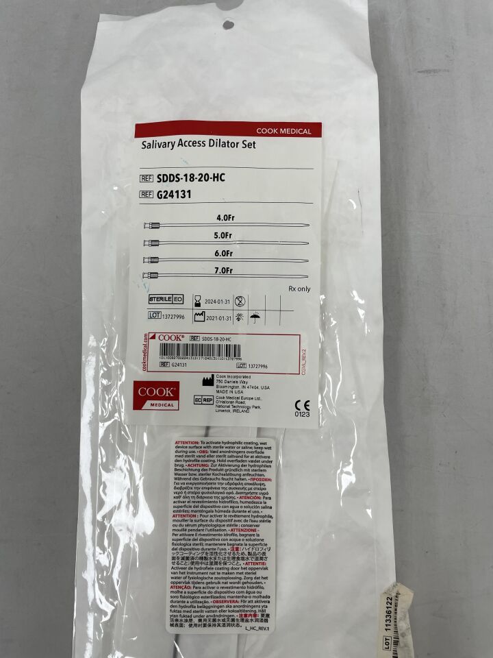 G24131 - COOK - Salivary Access Dilator Set 4F-7F, (EA) - ( Expiry Date: 2024-01-31 )