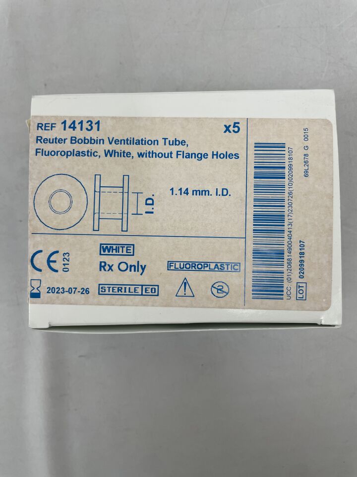 14131 - MEDTRONIC - Fluoroplastic Reuter Bobbins without Holes, 1.14 mm ID, (BX/5) - ( Expiry Date: 2023-07-26 )