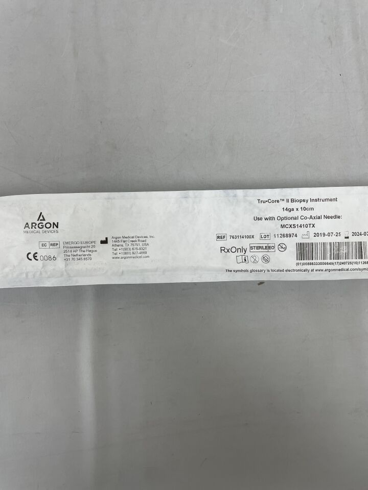 763114100X - ARGON - Automatic Biopsy Instrument, 14G x 10 cm Needle Length, Echogenic Tip, (EA) - ( Expiry Date: 2024-07-25 )