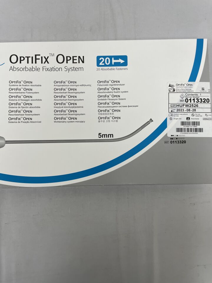 0113320 - BARD - OptiFix Open Absorbable Fixation System, 20 Fasteners, (1/BX) - ( Expiry Date: 2023-08-28 )