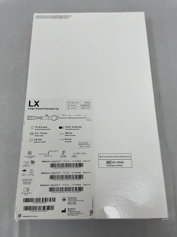 H1-LX - MEDTRONIC - HawkOne LX Extended Tip 7F Directional Atherectomy System, () - ( Expiry Date: )