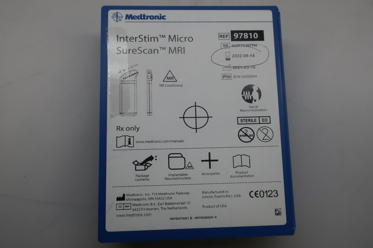 97810 - MEDTRONIC - InterStim Micro SureScan MRI Implantable Neurostimulator, () - ( Expiry Date: 45324 )